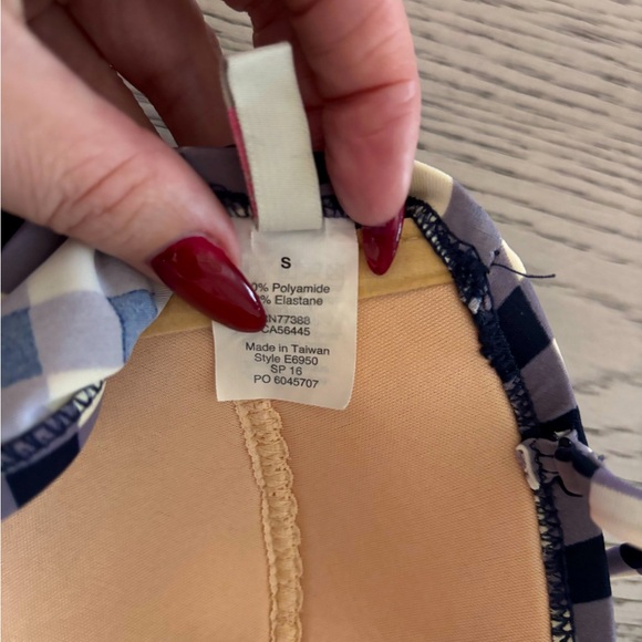 J. Crew Bikini. Blue Gingham Print. Top Is A Small. Bottom Is Medium. - Picture 4 of 4